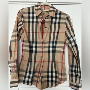 Burberry Brit button down plaid shirt